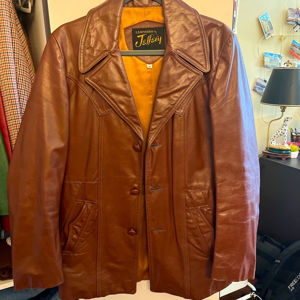 AMAZING 100% real leather blazer!!